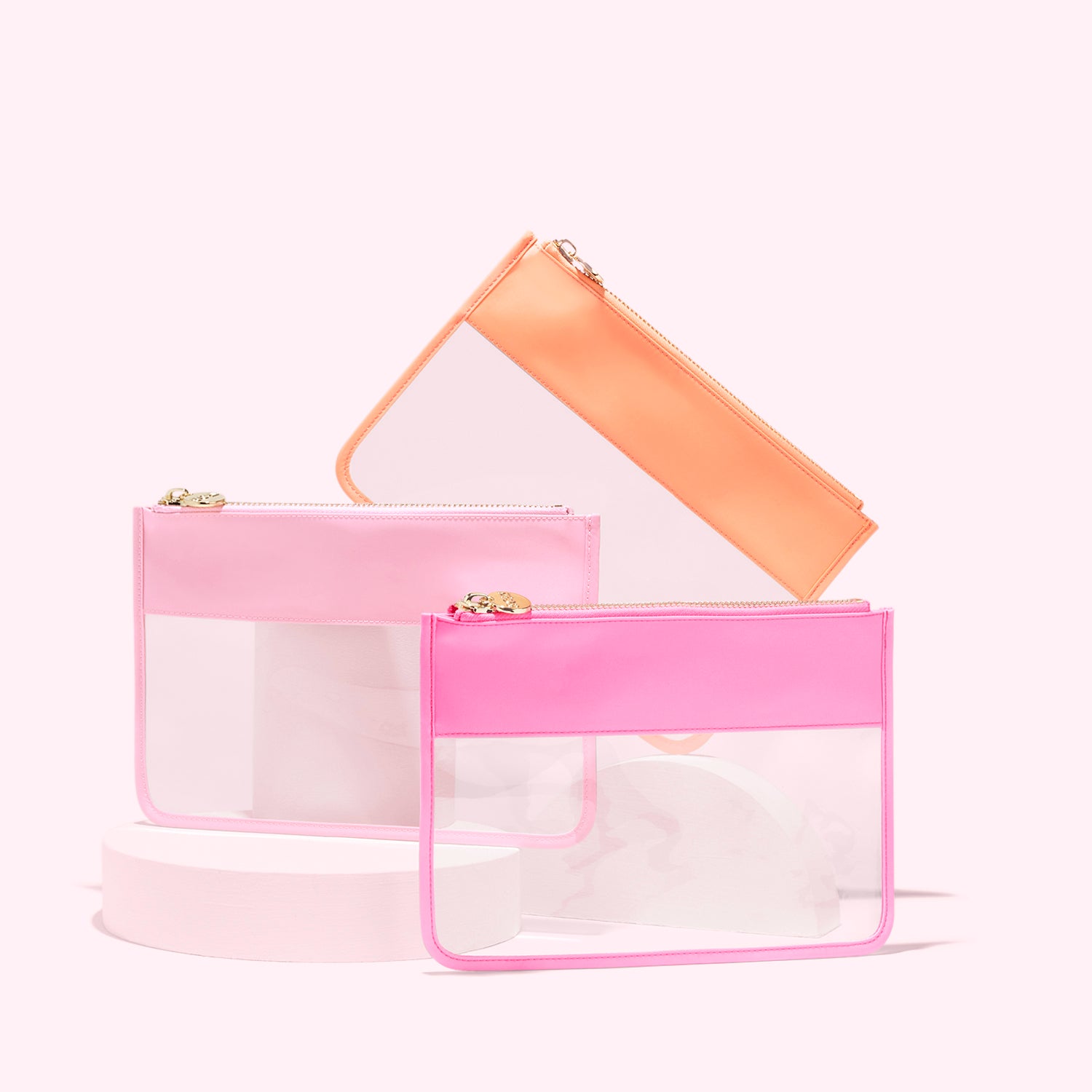 Clear Flat Pouch | Peach