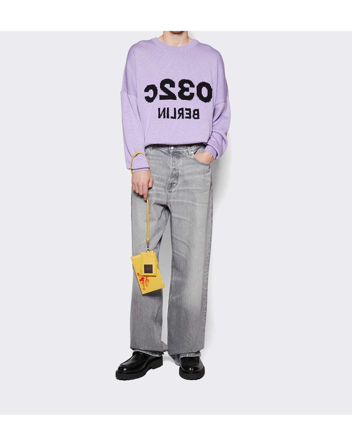 032c | Men | Selfie Sweater | Washed Lilac