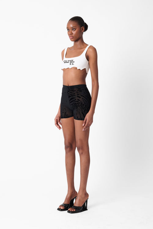 Womens | Knockout Shorts | Black Zebra Print