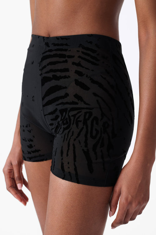 Womens | Knockout Shorts | Black Zebra Print