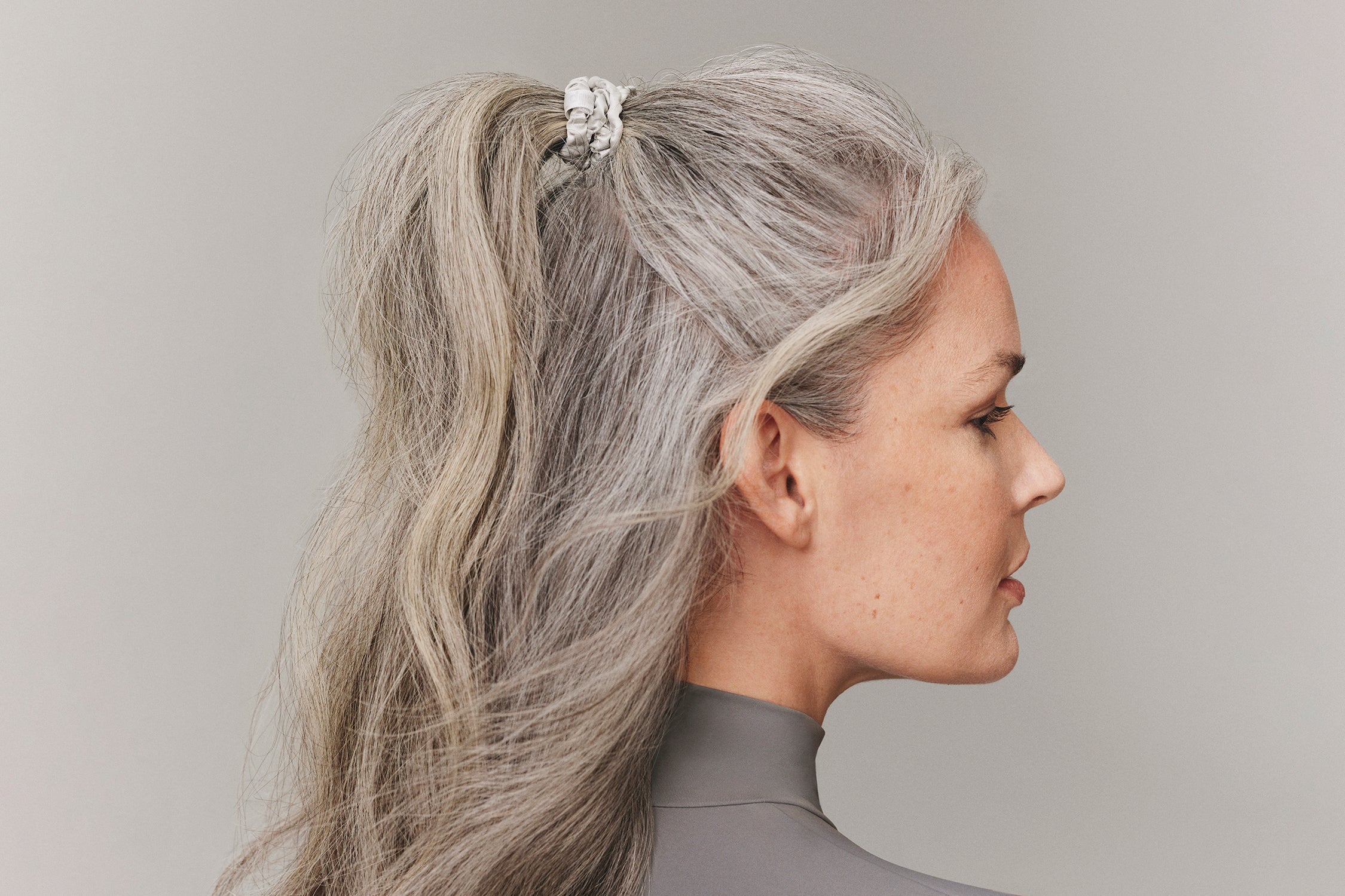 Back to Basics Skinny Scrunchies | Silver | Set of 4