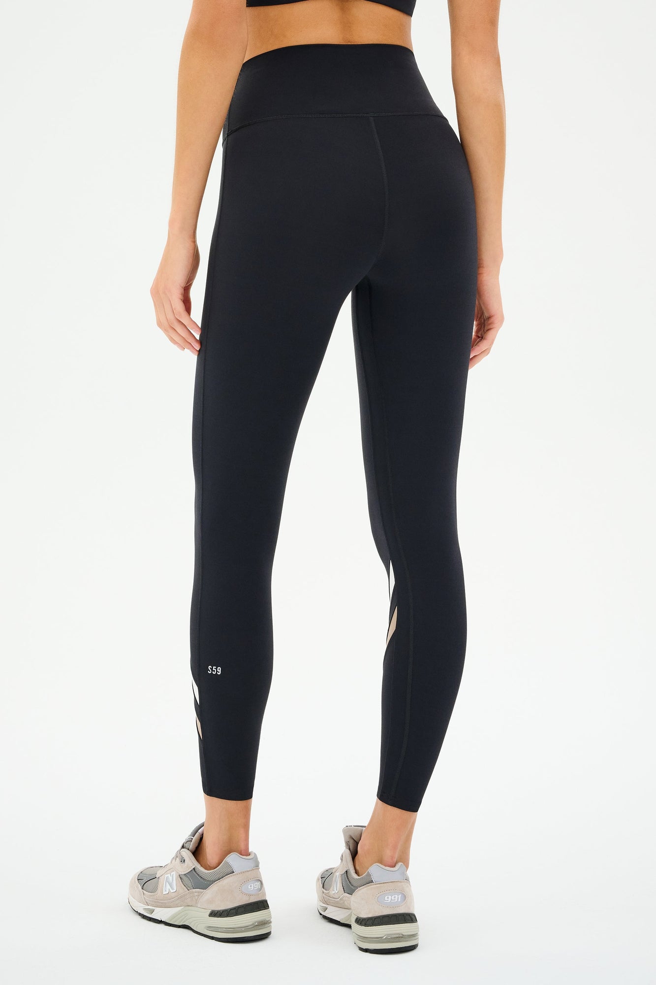 Chevron Airweight High Waist 7/8 | Black x Latte