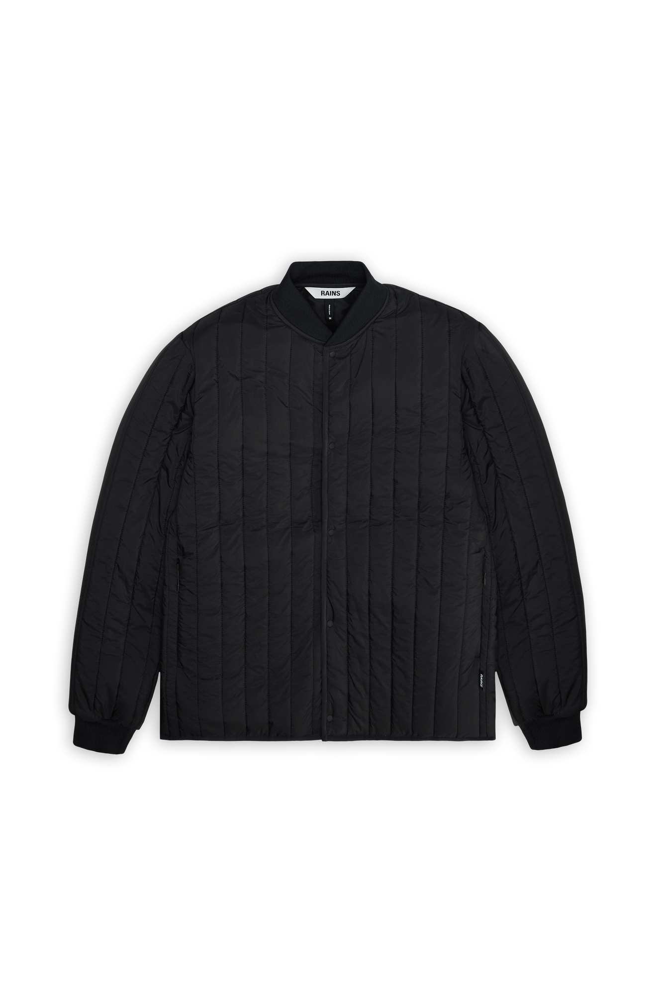 RAINS Banja Liner Bomber Jacket Black Overshirt