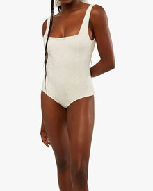 Vintage Low Leg Eyelet One Piece | Off White