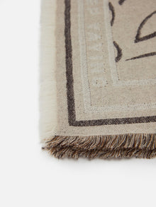 Printed Cashmere Scarf | Beige/Taupe