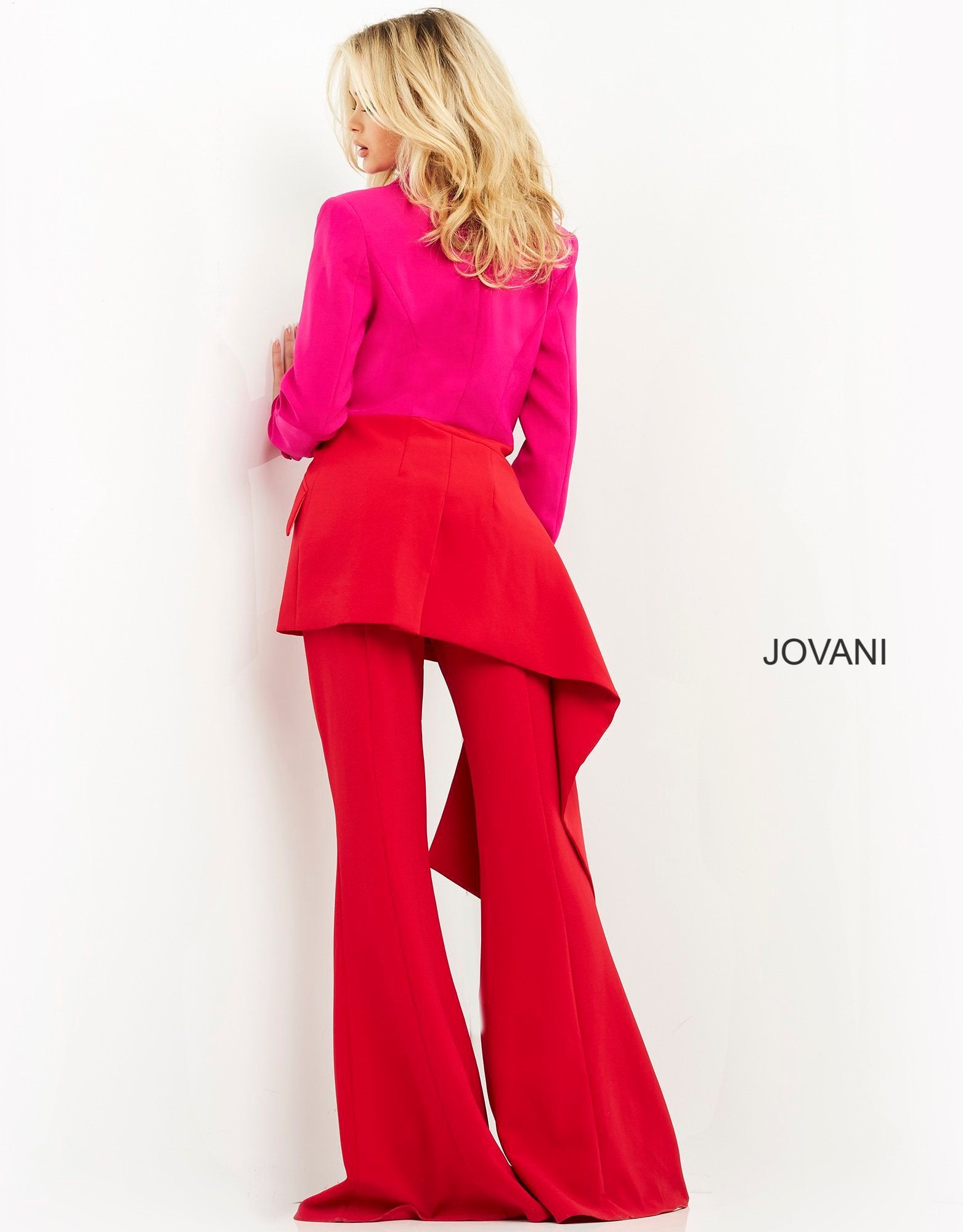 Contemporary Pant Suit | Red/Fuchsia