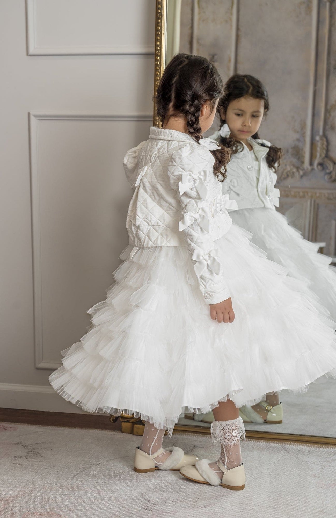 Girl | Poppy Quilted Jacket | White