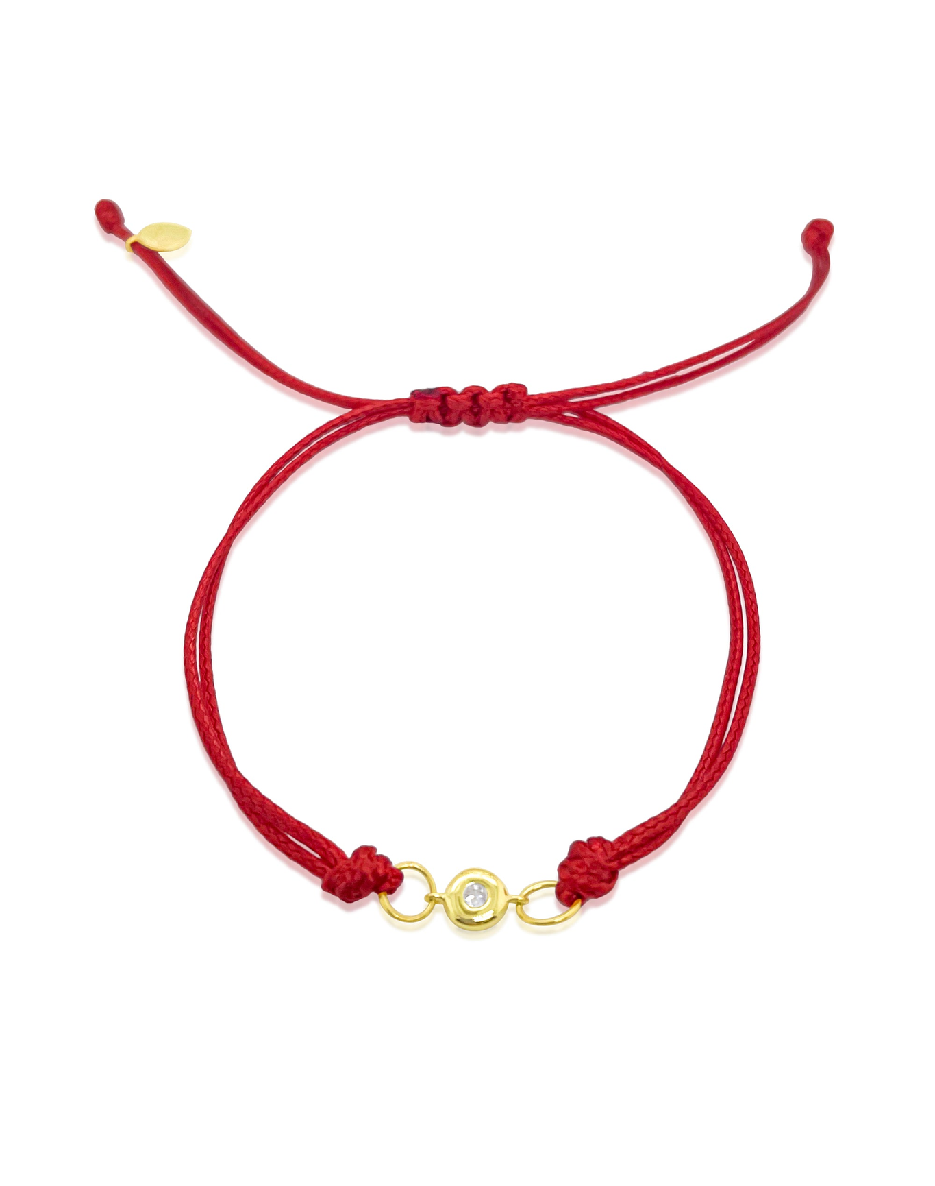.04 Ct Bezel Cord Bracelet | Red