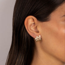 Multi Pave Starburst Cage Stud Earring - Adina's Jewels