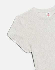 Womens | Hanes Pointelle 90s Baby Tee | Heather Grey