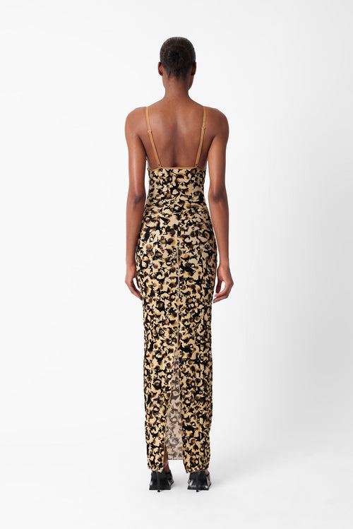 Womens | Hun Dress | Beige Leopard Print