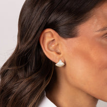 CZ Pave Fan Stud Earring - Adina's Jewels