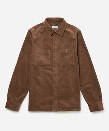 Downtown Brown | Nolan Wide Wale Cord Long Sleeve Shirt | Saturdays NYC