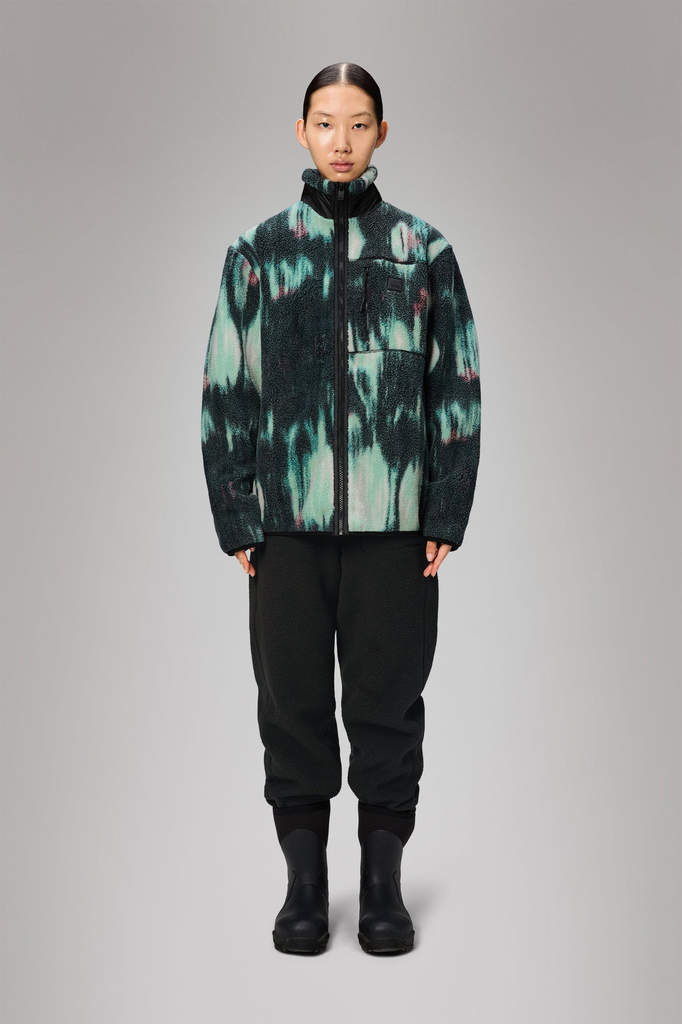 Rains Yermo Fleece Jacket Blur Jacket