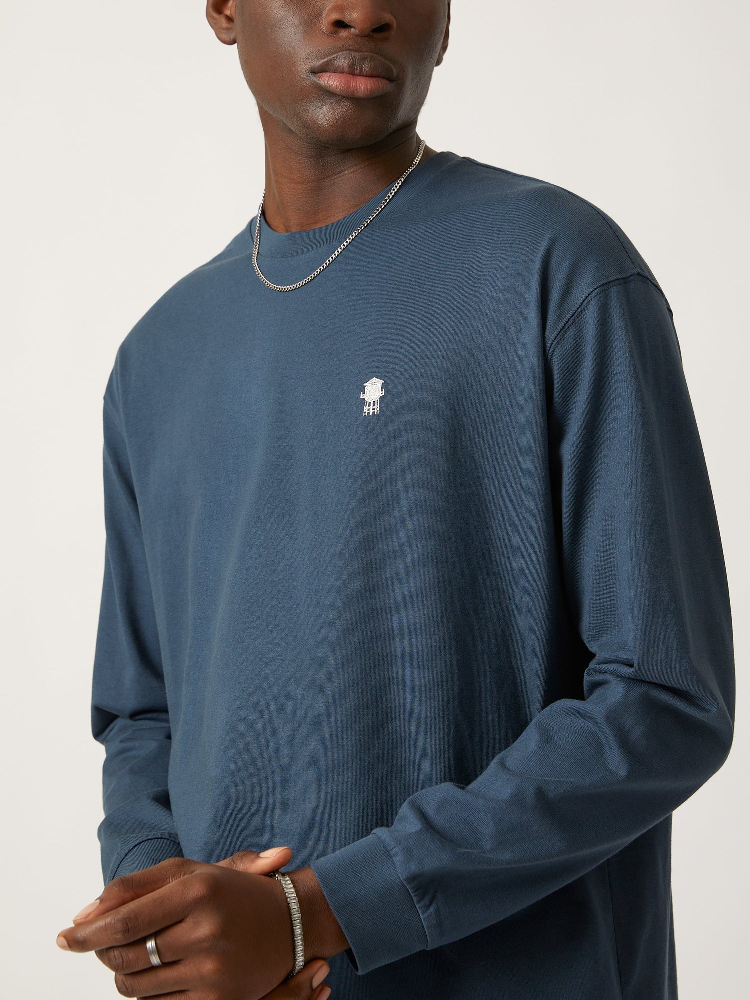 Mens | Water Tower Long Sleeve T-shirt | Moonlit Ocean