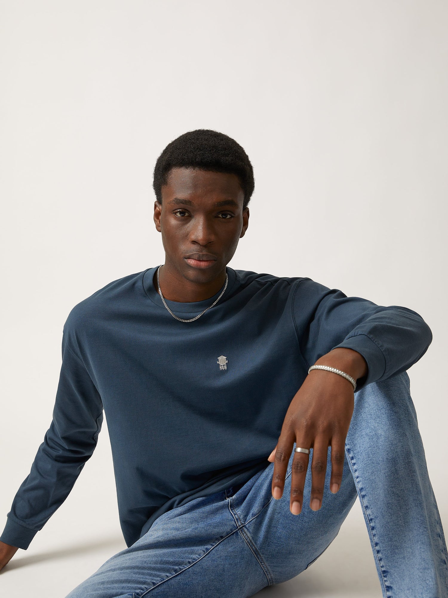 Mens | Water Tower Long Sleeve T-shirt | Moonlit Ocean