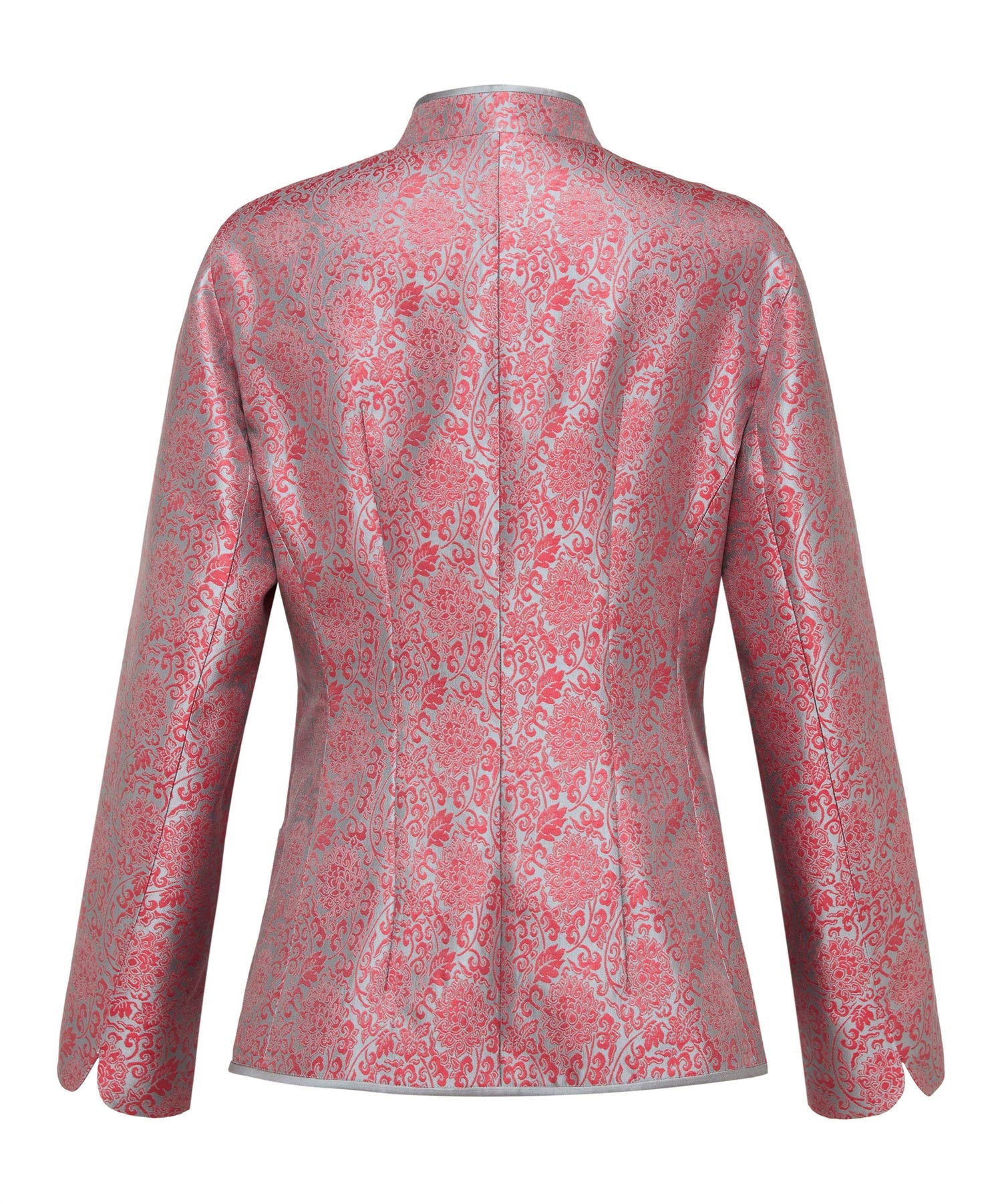 Chinese-style Mid-Waist Long Jacket | Pink