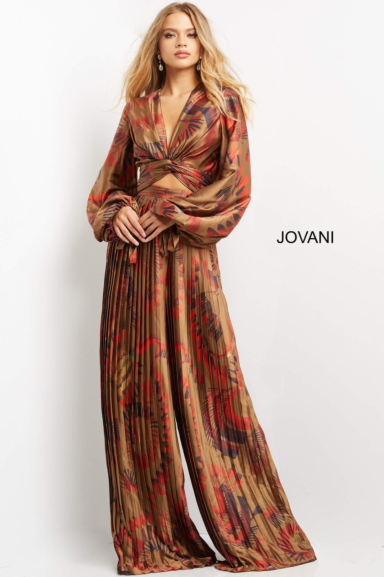 Contemporary Top | Brown Print