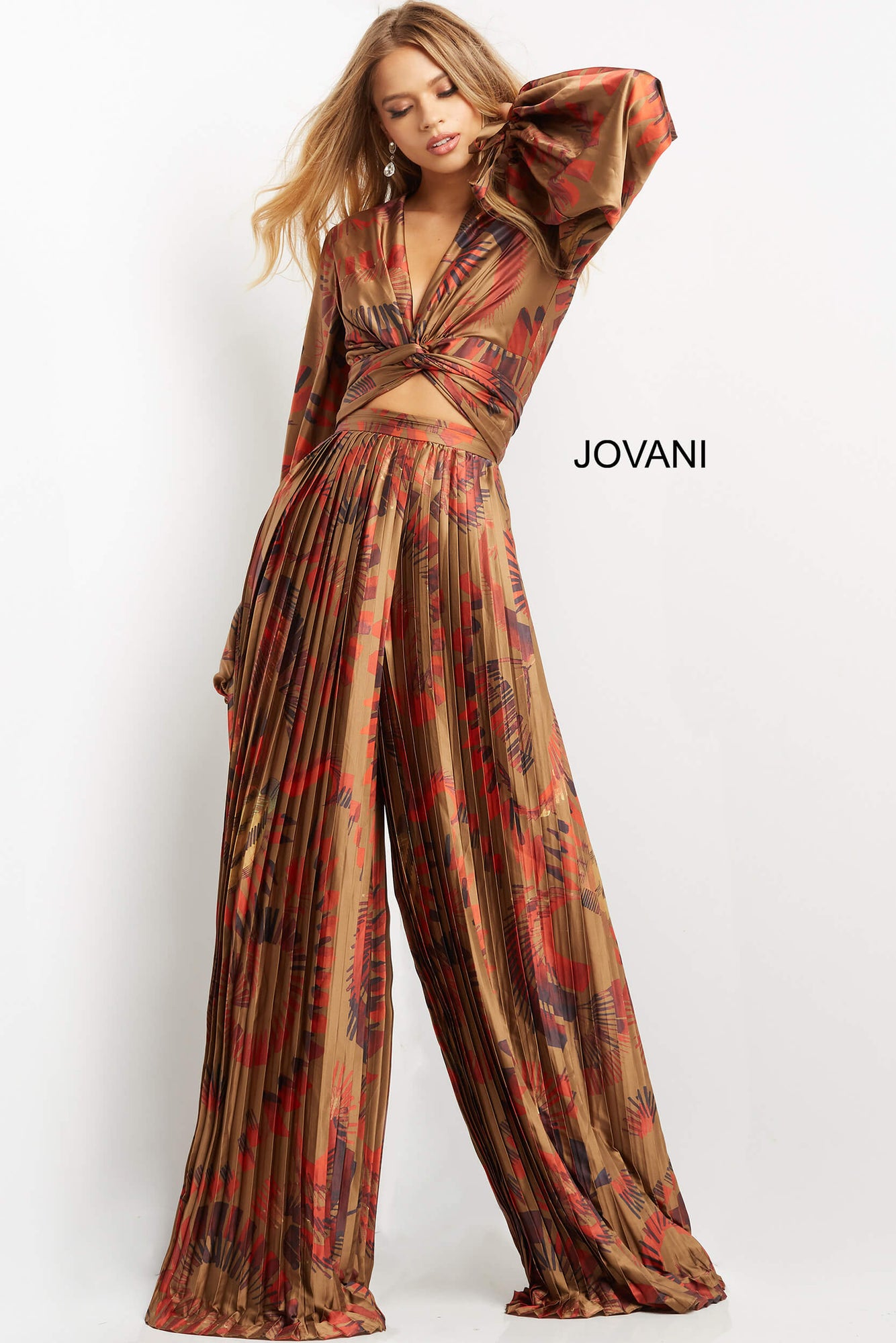 Contemporary Top | Brown Print