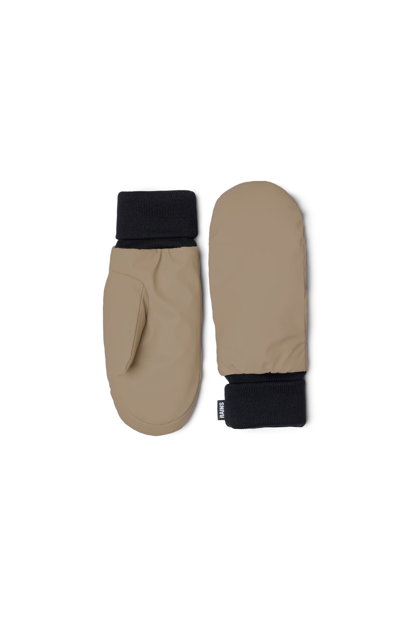 RAINS Alta Puffer Mittens Beige Gloves