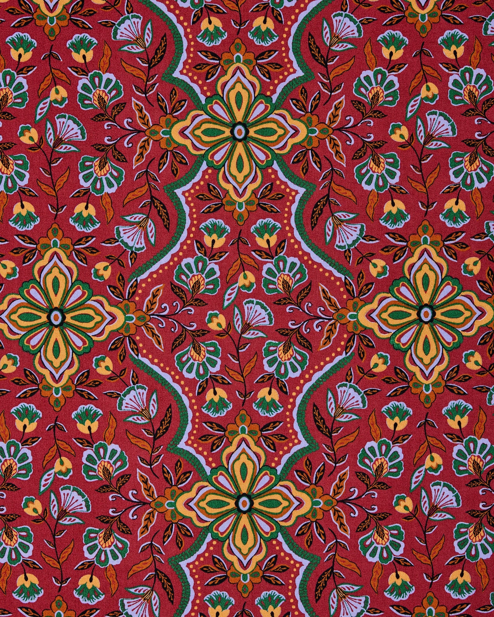 Festive Tapestry - Sloane Dress - Burgundy - Printfresh