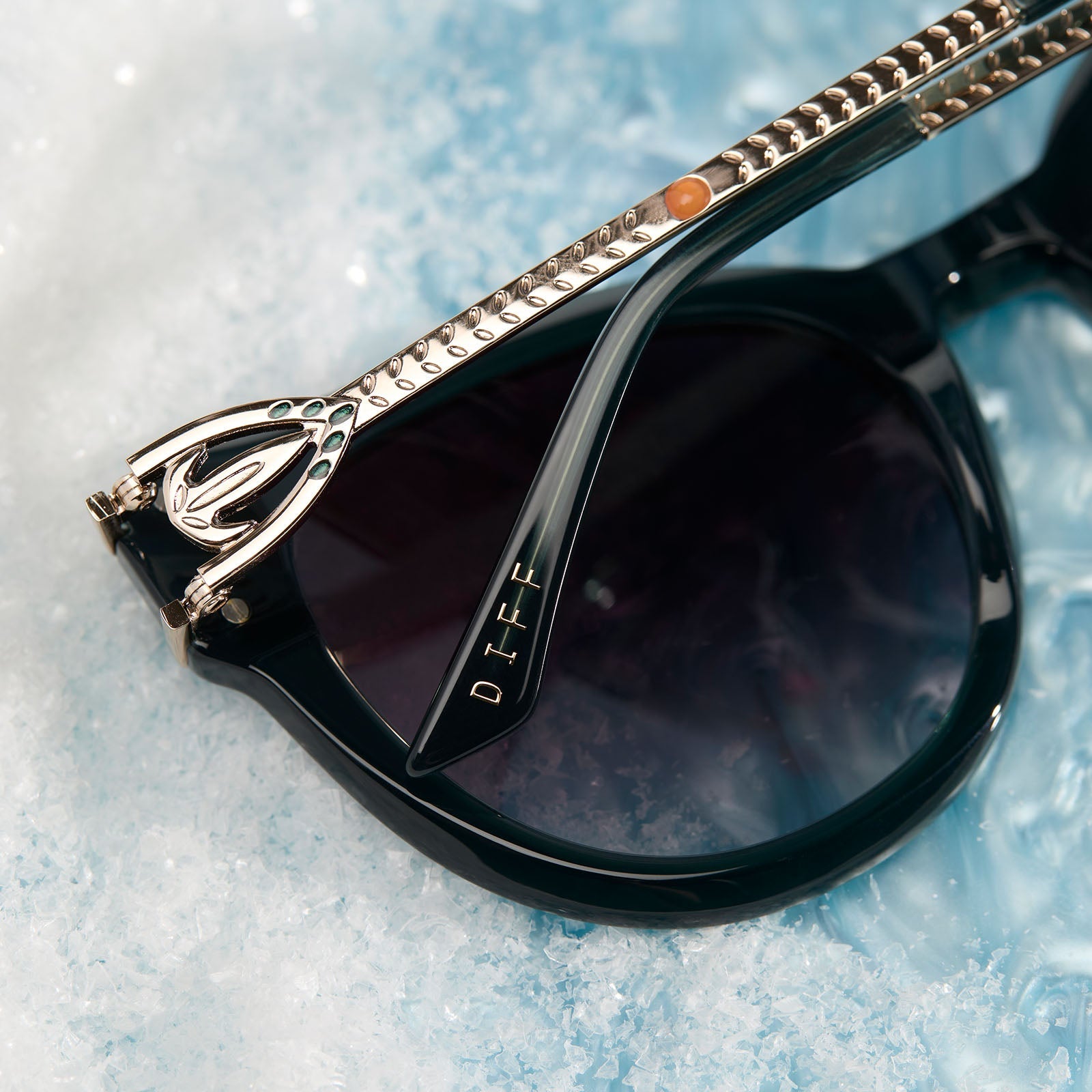 Womens | Anna Sunglasses | Rich Emerald | Royal Purple Gradient Lenses