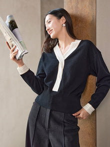 Cashmere Knit Top | Black