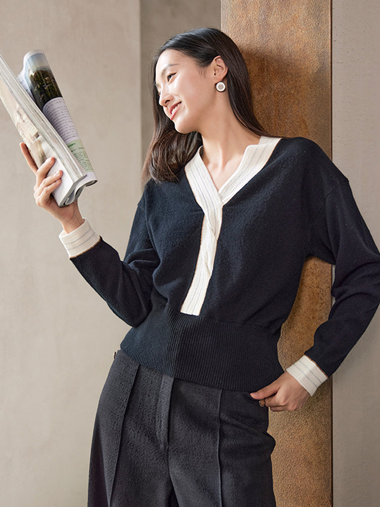 Cashmere Knit Top | Black