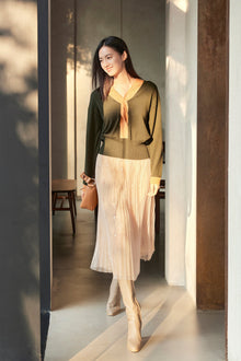 V-Neck Cashmere Sweater | Green