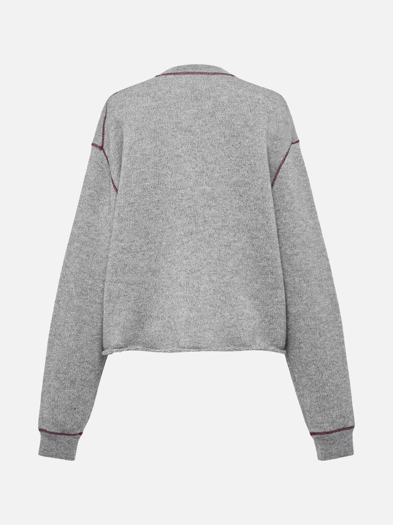 Boxy Round Neck Sweatshirt | Grey