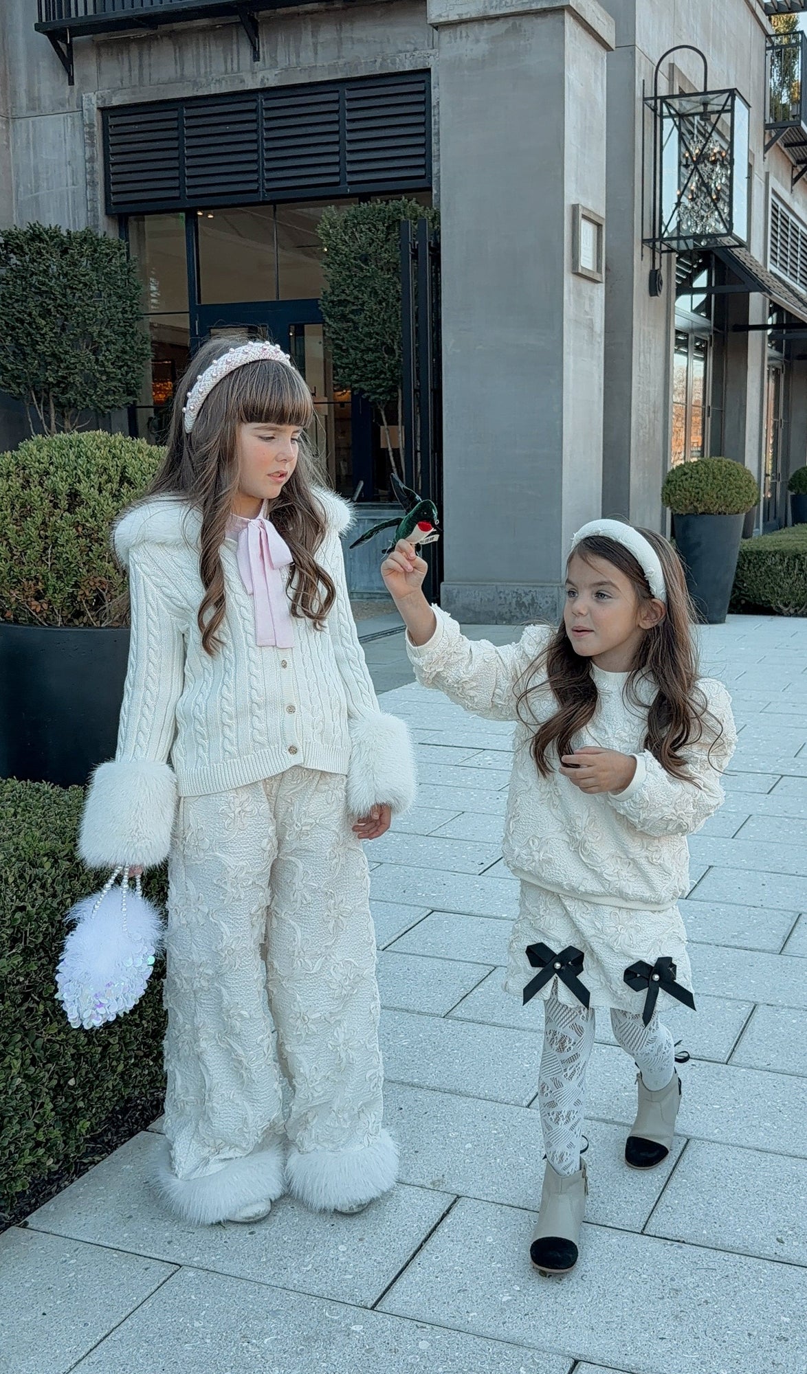 Girl | Ava Flower Wide Leg Pants | Ivory