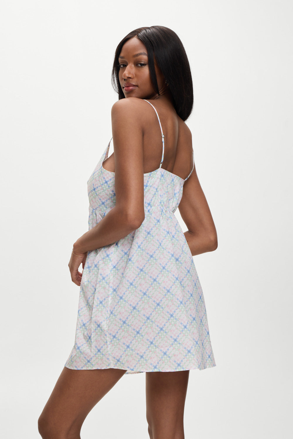 Airy poplin mini dress cottage meadow