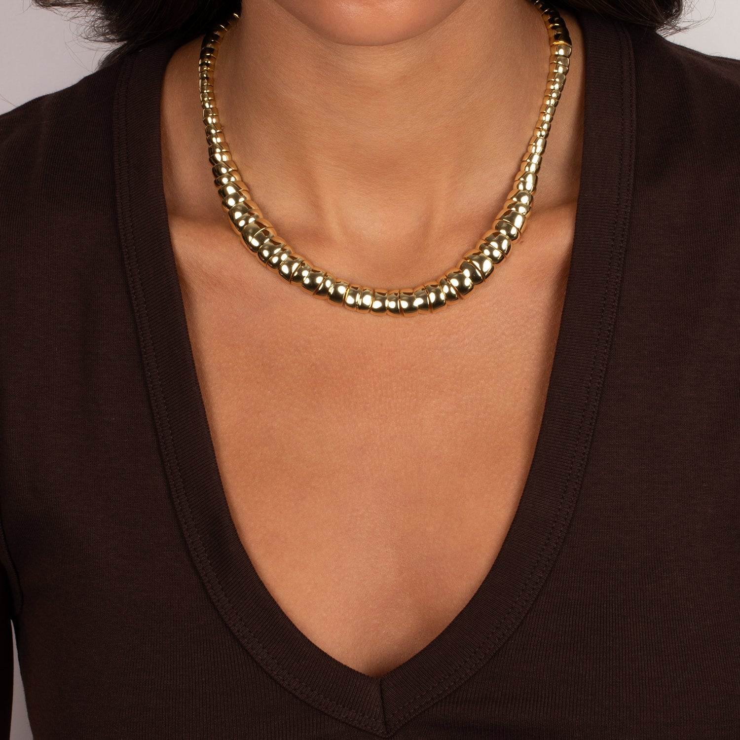 Ball Clustered Graduated Fancy Necklace - Adina's Jewels