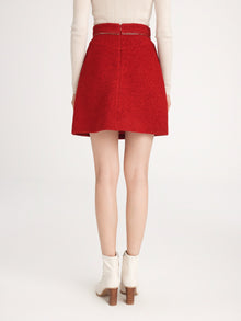 A-Line Midi Skirt | Claret