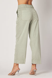 Saige Wide Leg Crop - Sweet Sage