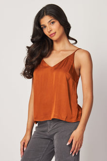 V-Neck Cami - Tawny Copper