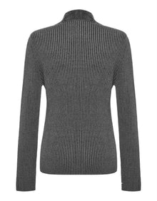Imported Chenille Knitted Sweater | Grey