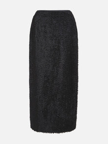 Straight Silk Skirt | Black