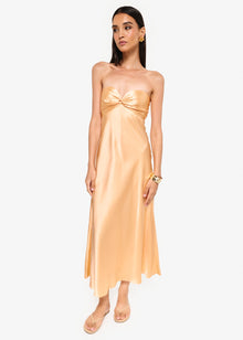 Aveiro Strapless Dress | Cantaloupe