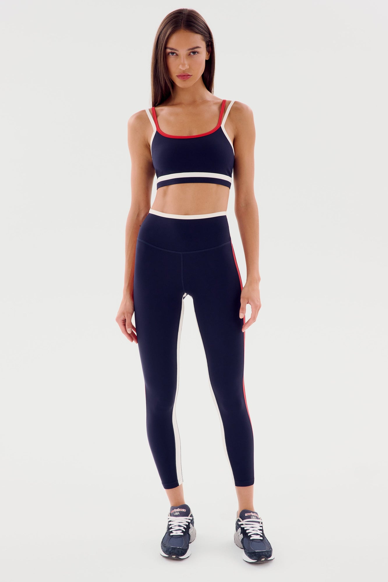 Eva Rigor Double Strap Bra | Indigo x White