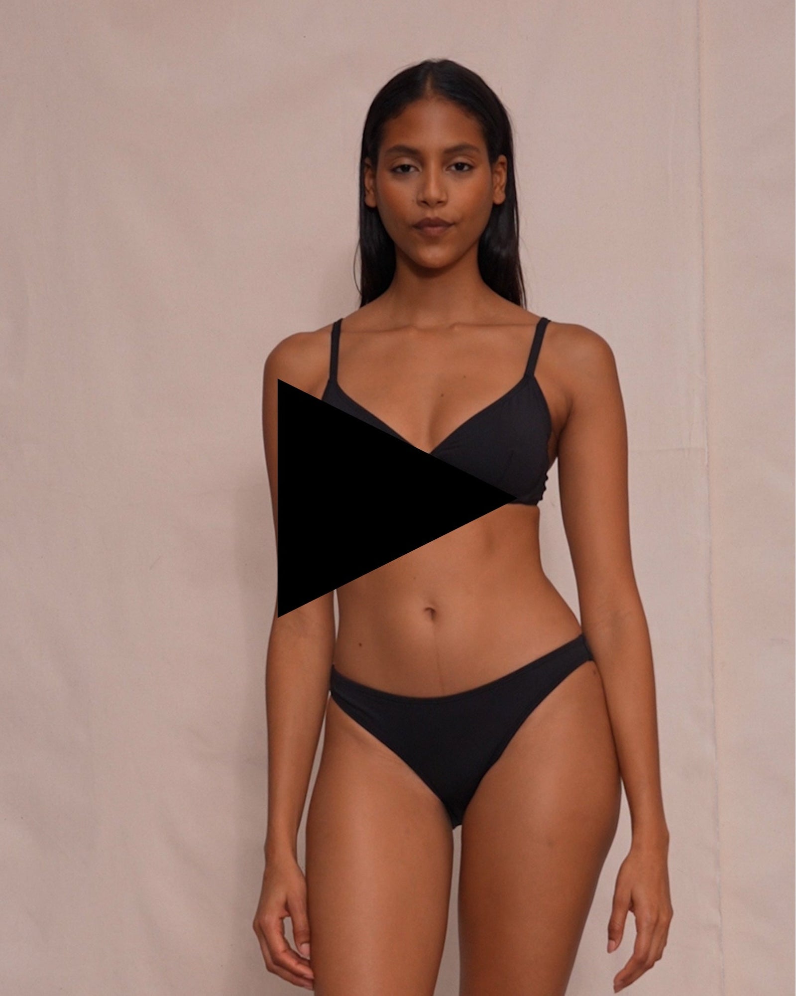 Womens | Ashley Tricot Bikini Bottom | Black