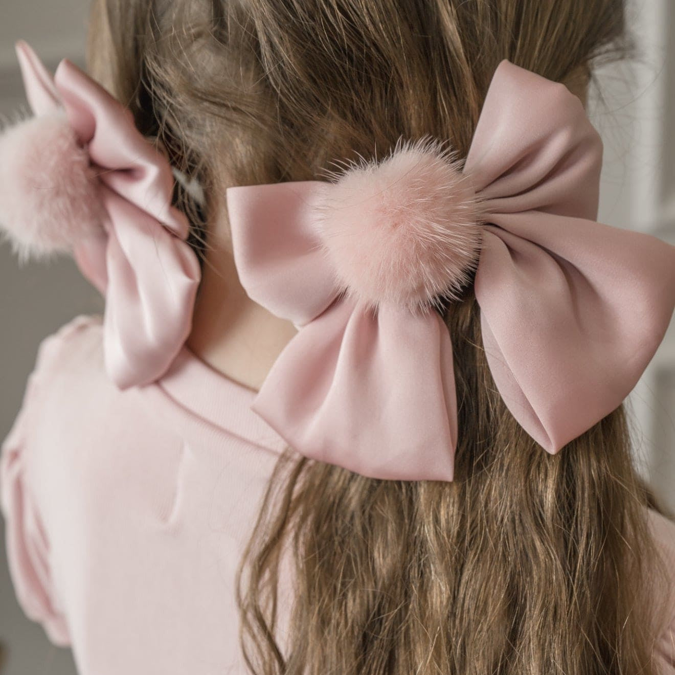 Girl | Lana Hair Bow Blush | Pink