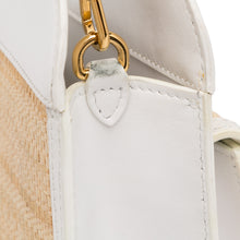 Burberry | Pre-Owned Pocket Raffia Satchel | Brown/Beige