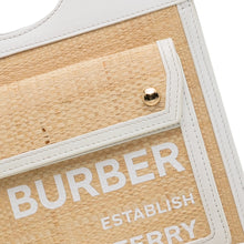 Burberry | Pre-Owned Pocket Raffia Satchel | Brown