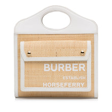 Burberry | Pre-Owned Pocket Raffia Satchel | Brown