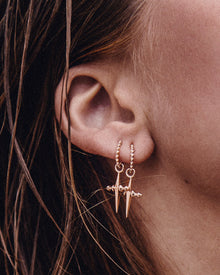 Mini Cross Hoops | Rose Gold