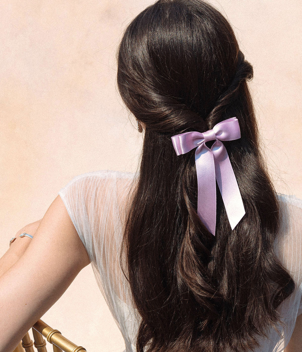 Loren Hope x Bardot Bow Gallery - Petite Silk Hair Bow in Lavender - Loren Hope