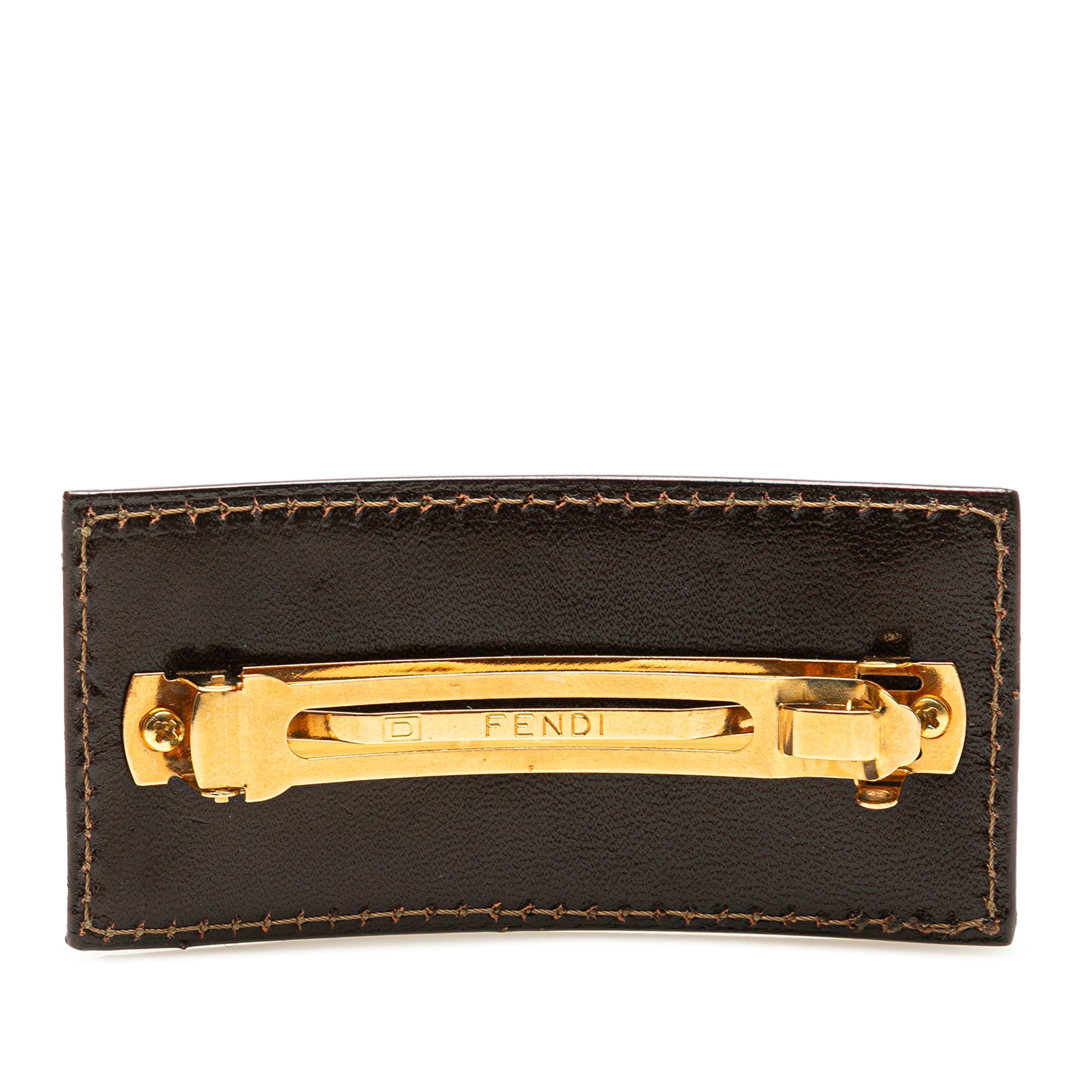 Luxclusif | Fendi | Pre-Owned Zucca Canvas Barrette Hair  display picture 1