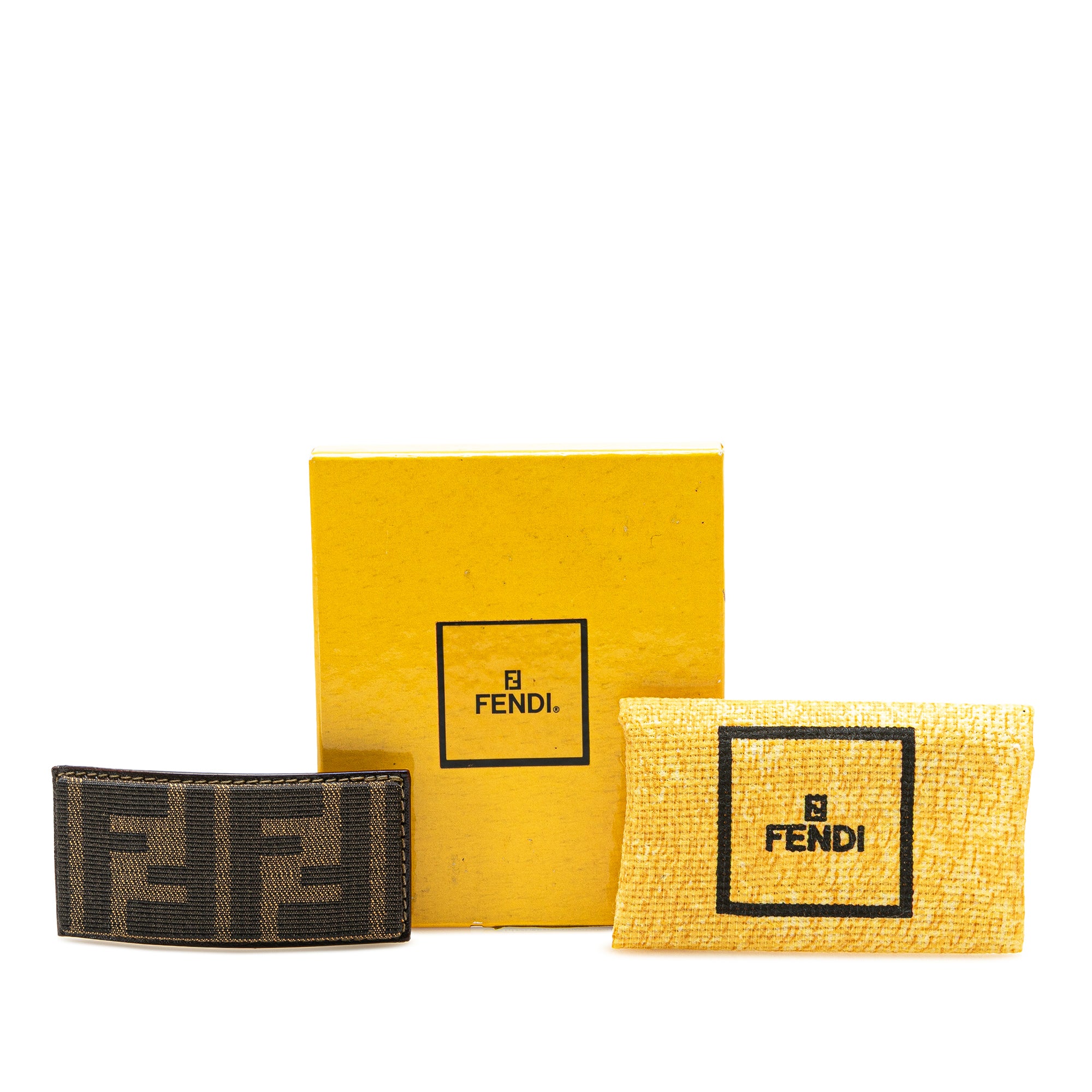 Fendi Barrette Hair Clip Luxclusif | Fendi | Pre-Owned Zucca Canvas Barrette Hair  main image 4