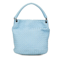 Bottega Veneta | Pre-Owned Nappa Intrecciato Bucket Bag | Blue/Light Blue